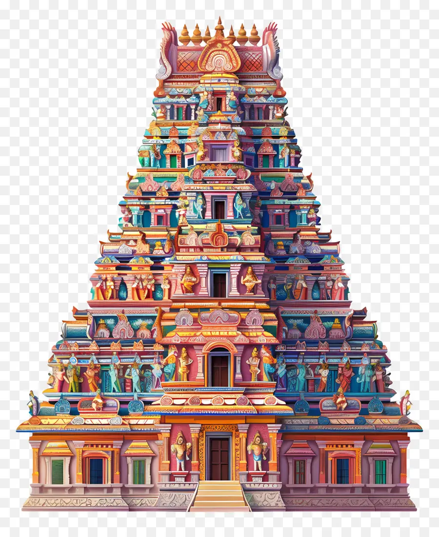 معبد هندوسي，معبد مزخرف PNG