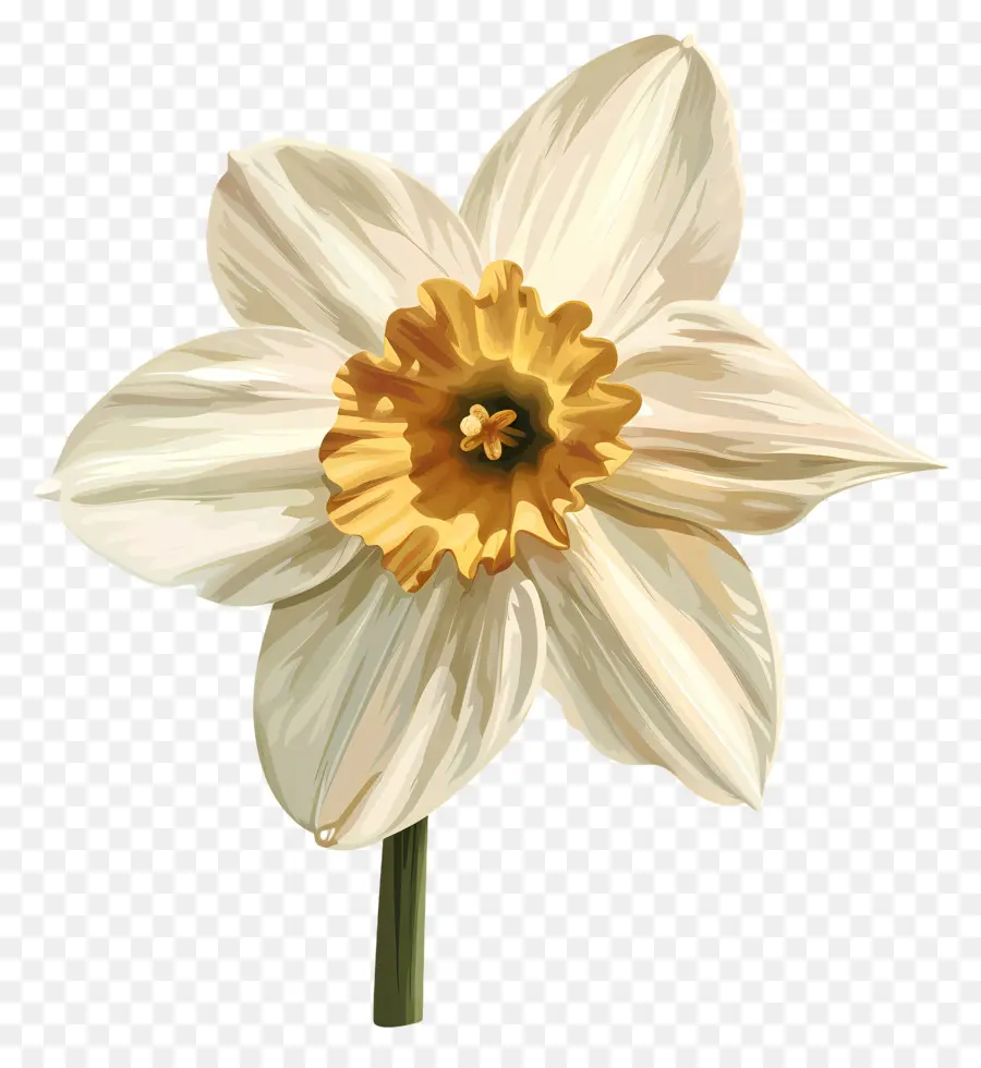زهرة النرجس，زهرة بيضاء PNG