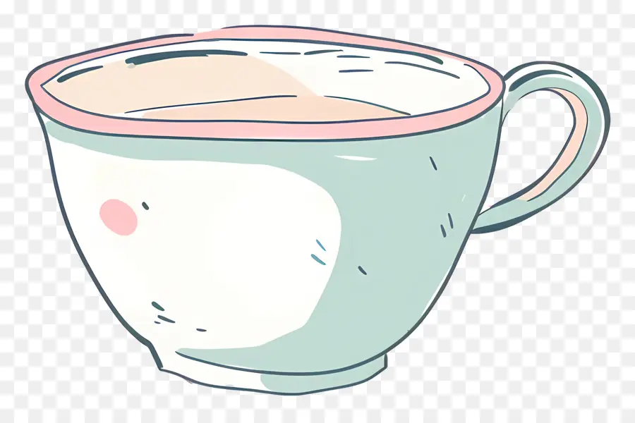 كأس الشاي，كوب البورسلين الأبيض PNG