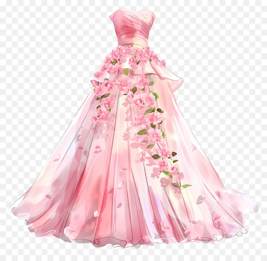 الوردي فستان الزفاف，فستان الأميرة الوردي PNG