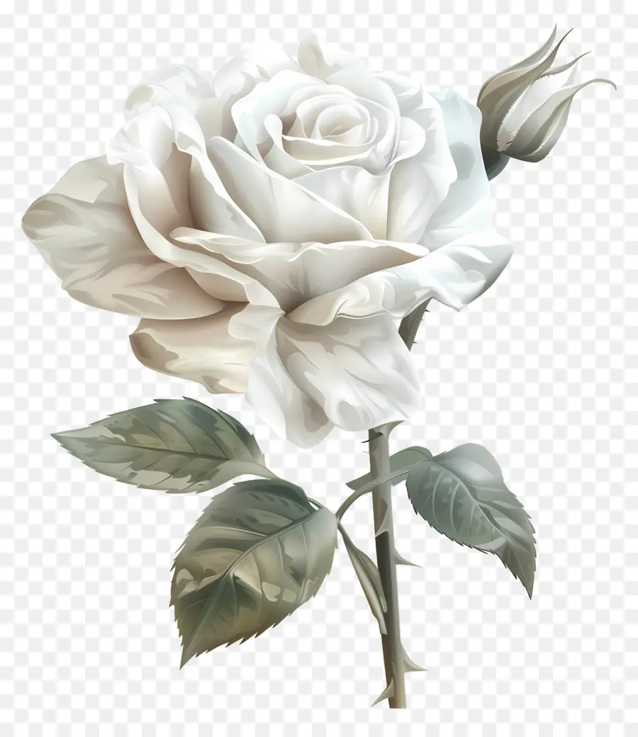 وردة بيضاء，زهرة بيضاء PNG
