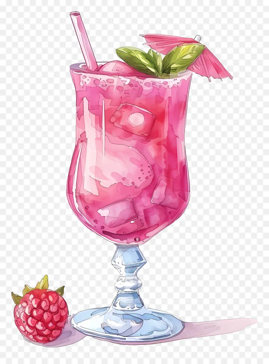الكوكتيل الوردي，مشروب وردي PNG