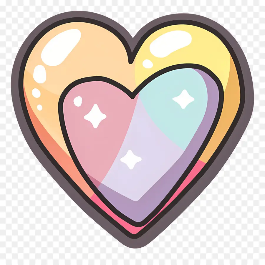 القلب，حلوى على شكل قلب PNG