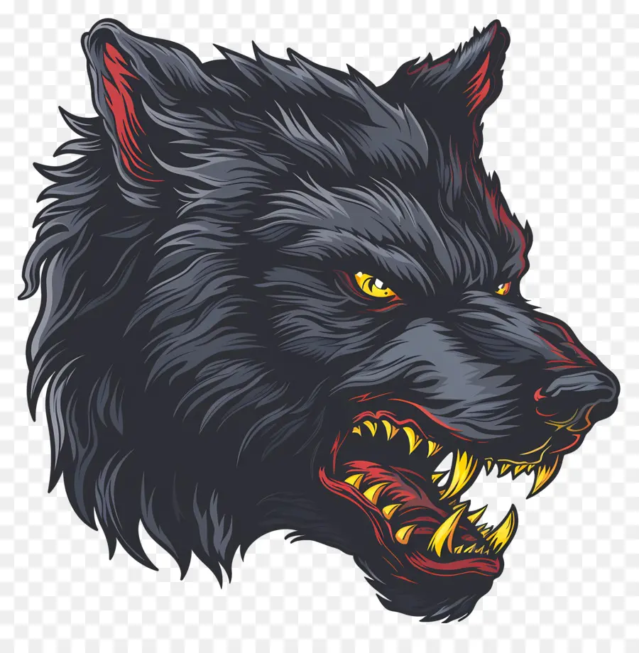 بالذئب，الذئب الأسود PNG