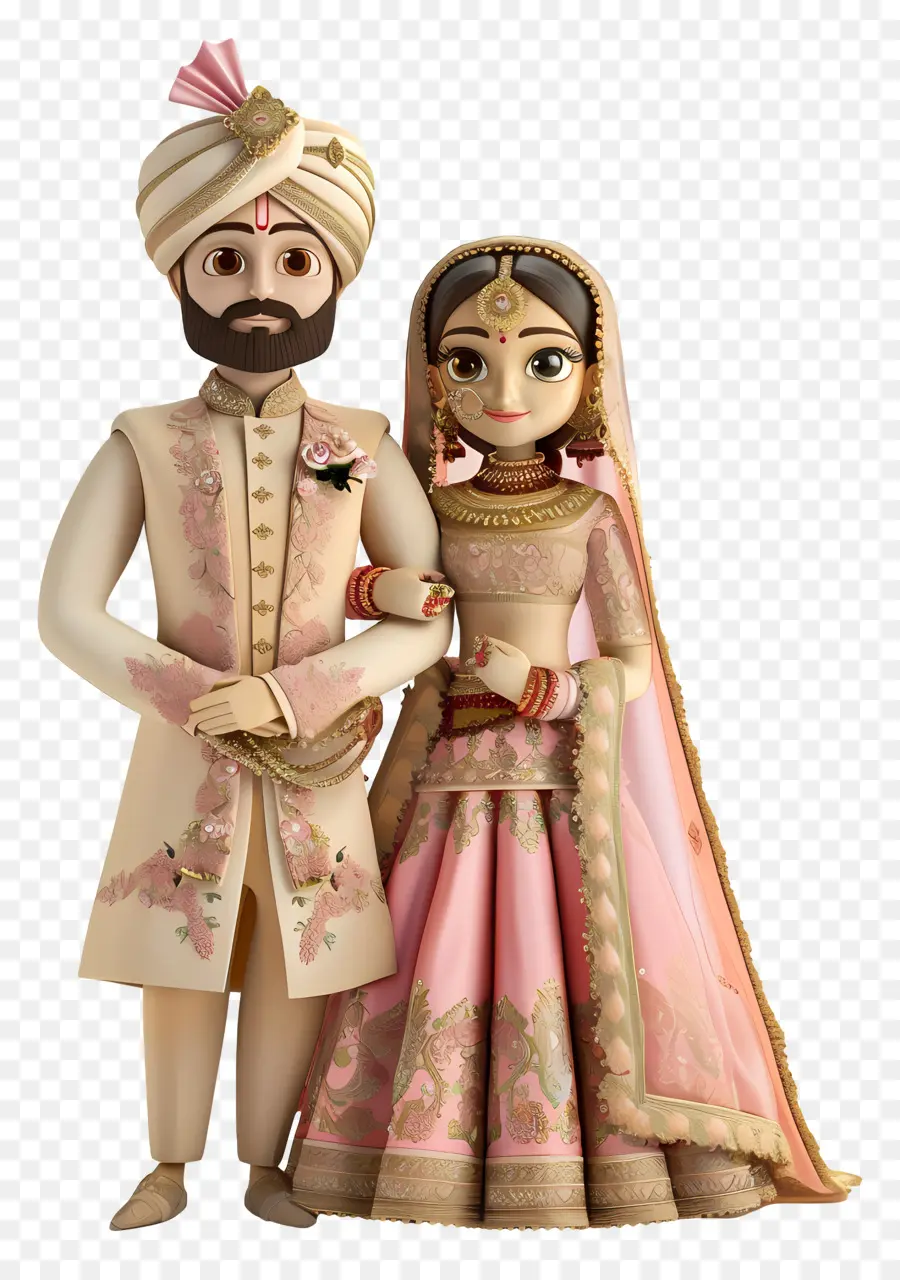 الزفاف الهندي，ملابس الزفاف الهندية PNG