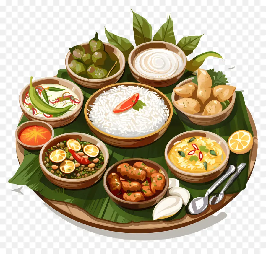 أونام ساديا，الطعام الهندي التقليدي PNG