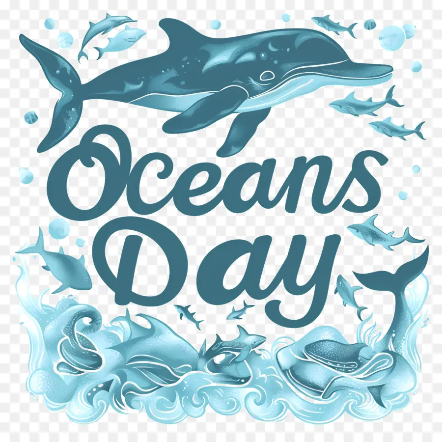 اليوم العالمي للمحيطات，الرسم بالألوان المائية PNG