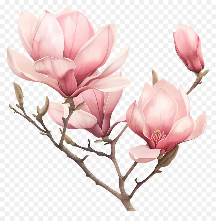 ماغنوليا الوردية，زهور ماغنوليا PNG