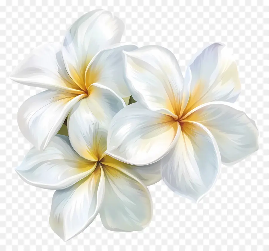 بلومريا البيضاء，زهور بلومريا PNG