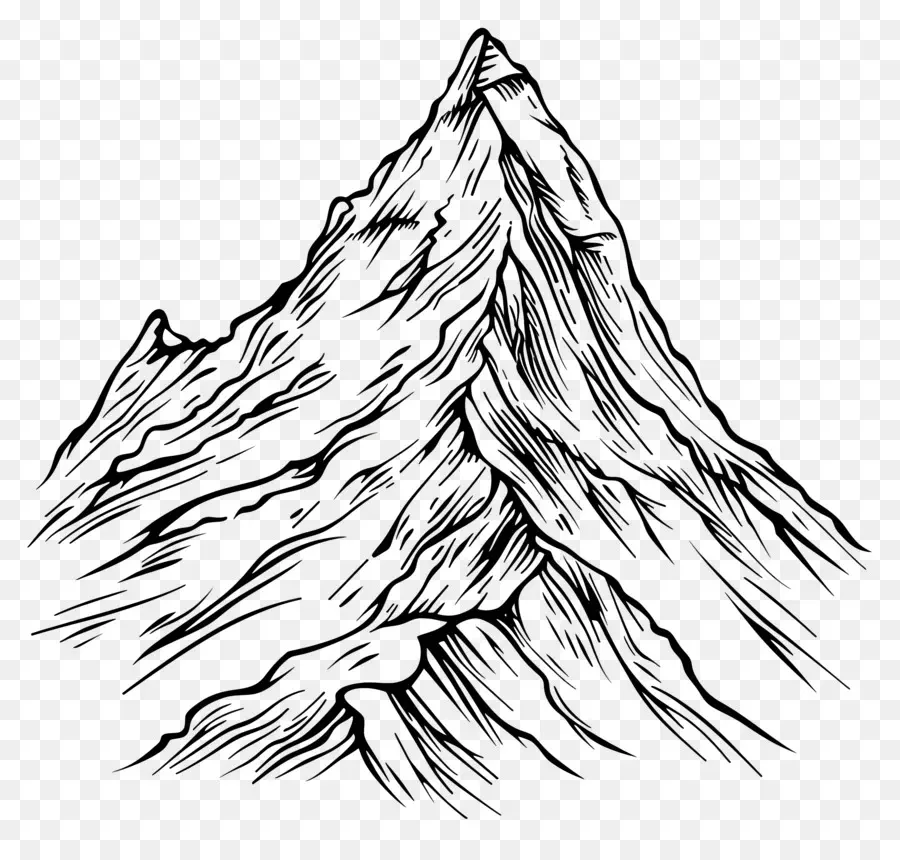 مخطط الذروة الجبلي，رسم الجبال PNG