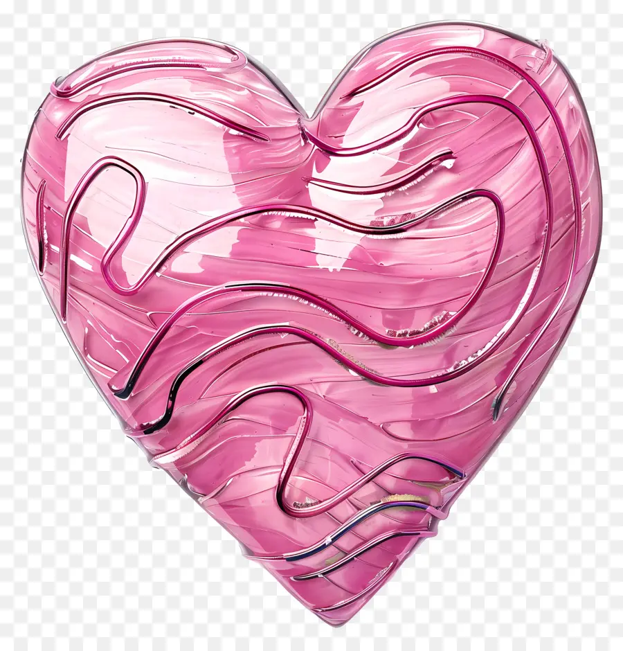 القلب الوردي，أنماط Swirly PNG