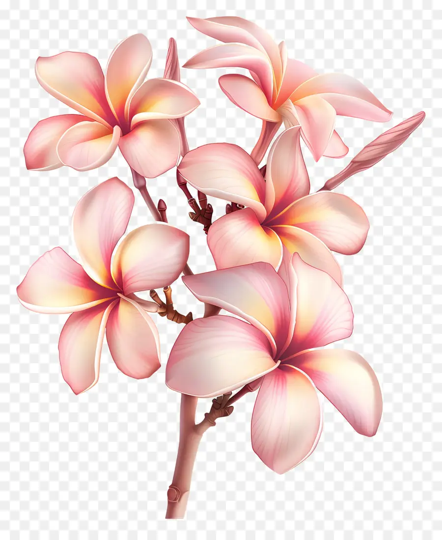 زهرة بلومريا الوردي，زهور بلومريا الوردي PNG