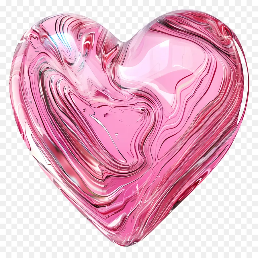 القلب الوردي，كائن على شكل قلب PNG