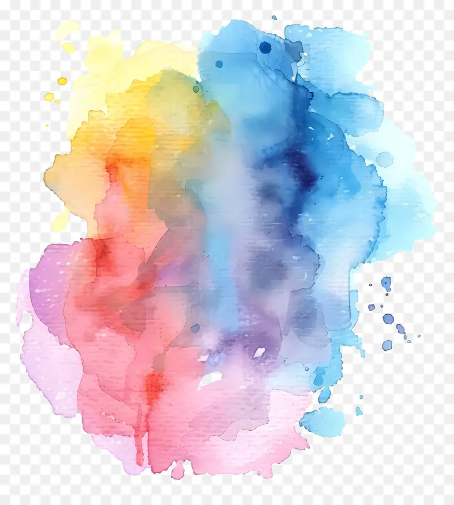 الباستيل ألوان المائية，لوحة تجريدية PNG