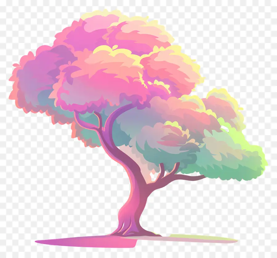 شجرة，الوردي شجرة PNG