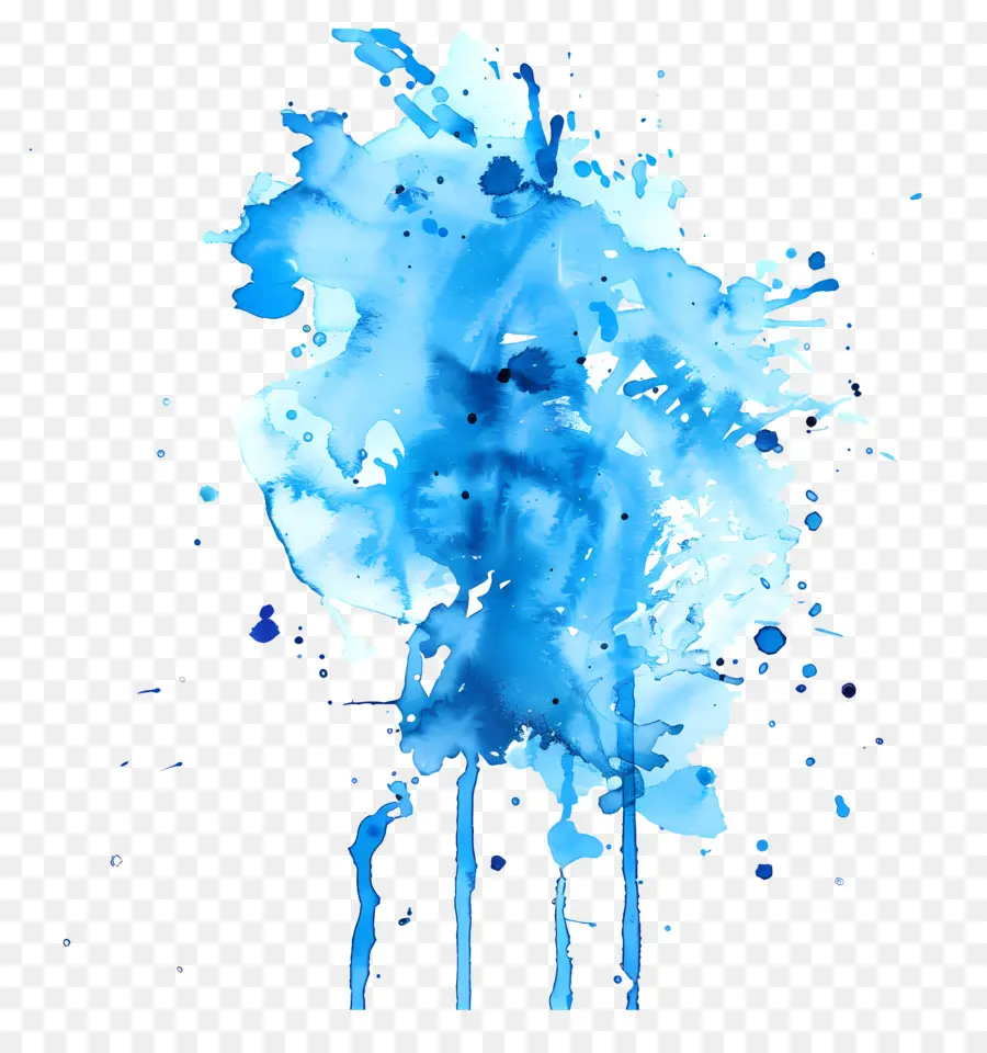 الأزرق المائية سبلاش，الفن التجريدي PNG