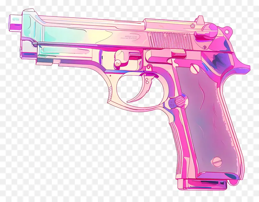 بندقية Vaporwave，الوردي بندقية PNG