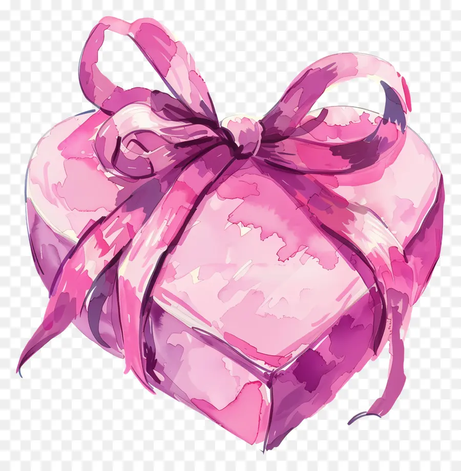 القلب الوردي，هدية الوردي مربع PNG