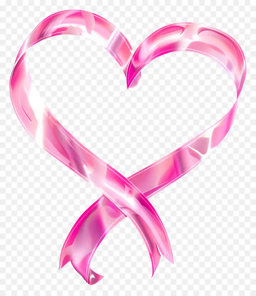 القلب الوردي，الشريط الوردي PNG