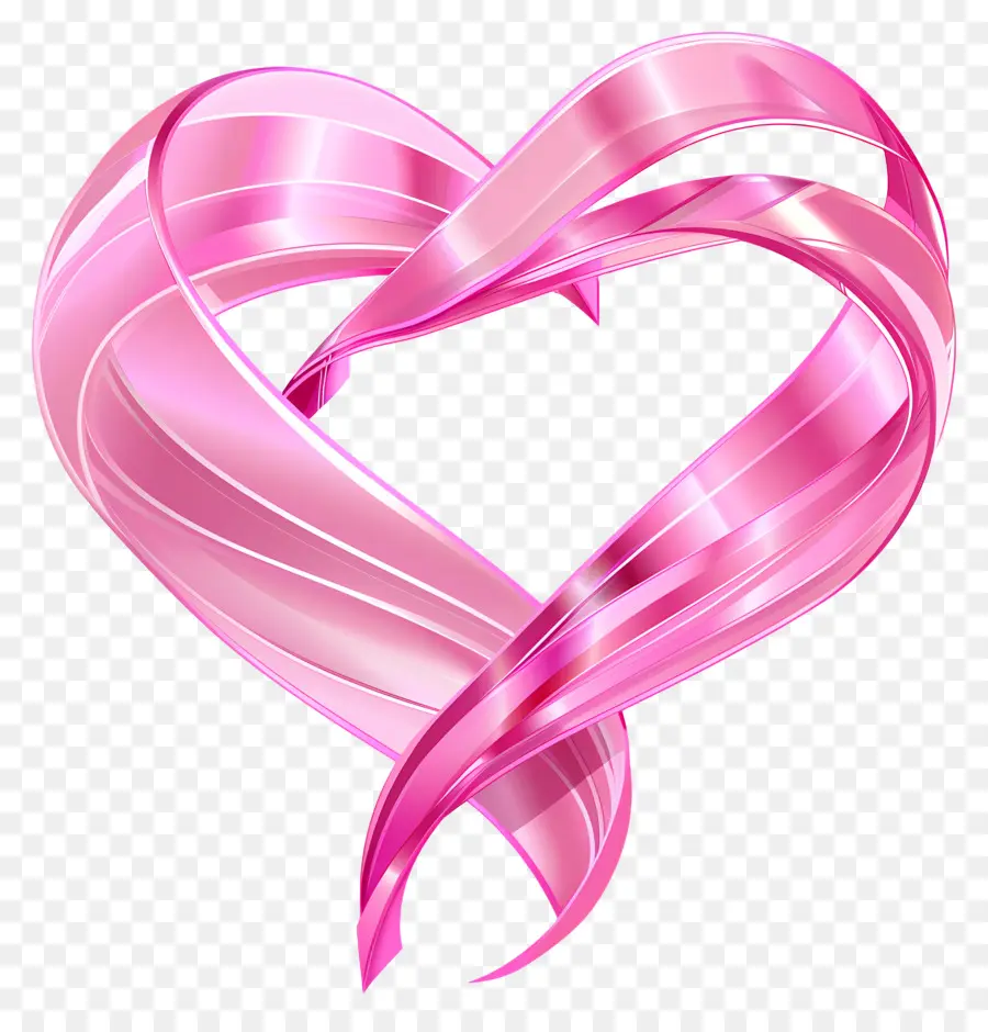 القلب الوردي，الشريط الوردي PNG