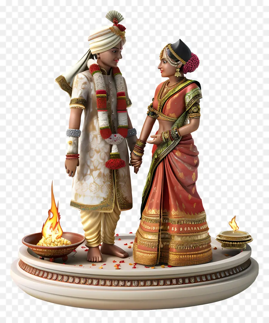 زفاف هندوسي，الملابس الهندية التقليدية PNG