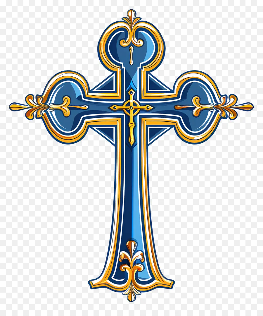 الصليب المسيحي，الصليب الأزرق PNG