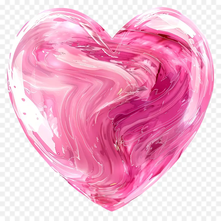 القلب الوردي，تصميم مجردة PNG
