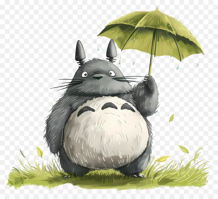 Totoro，يوم ممطر PNG
