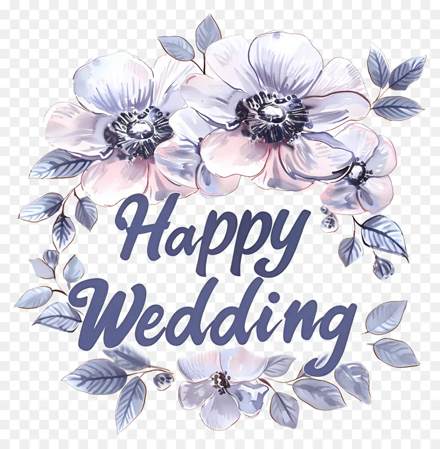 زواج سعيد，إكليلا من الزهور PNG