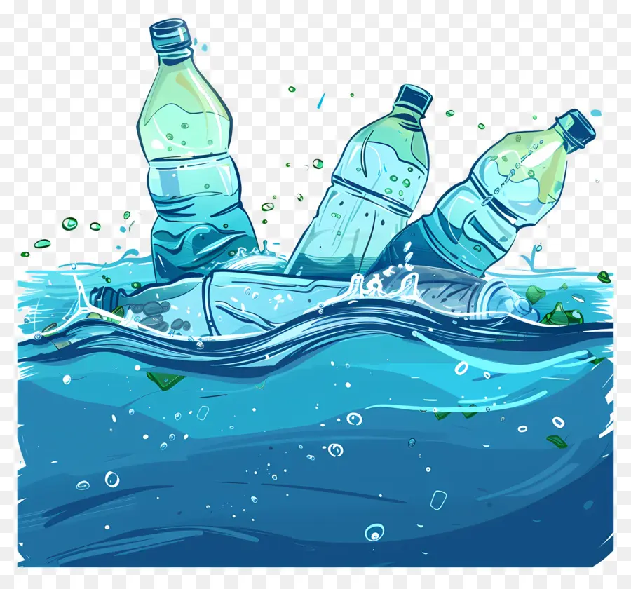تلوث المحيط，تلوث زجاجة الماء PNG