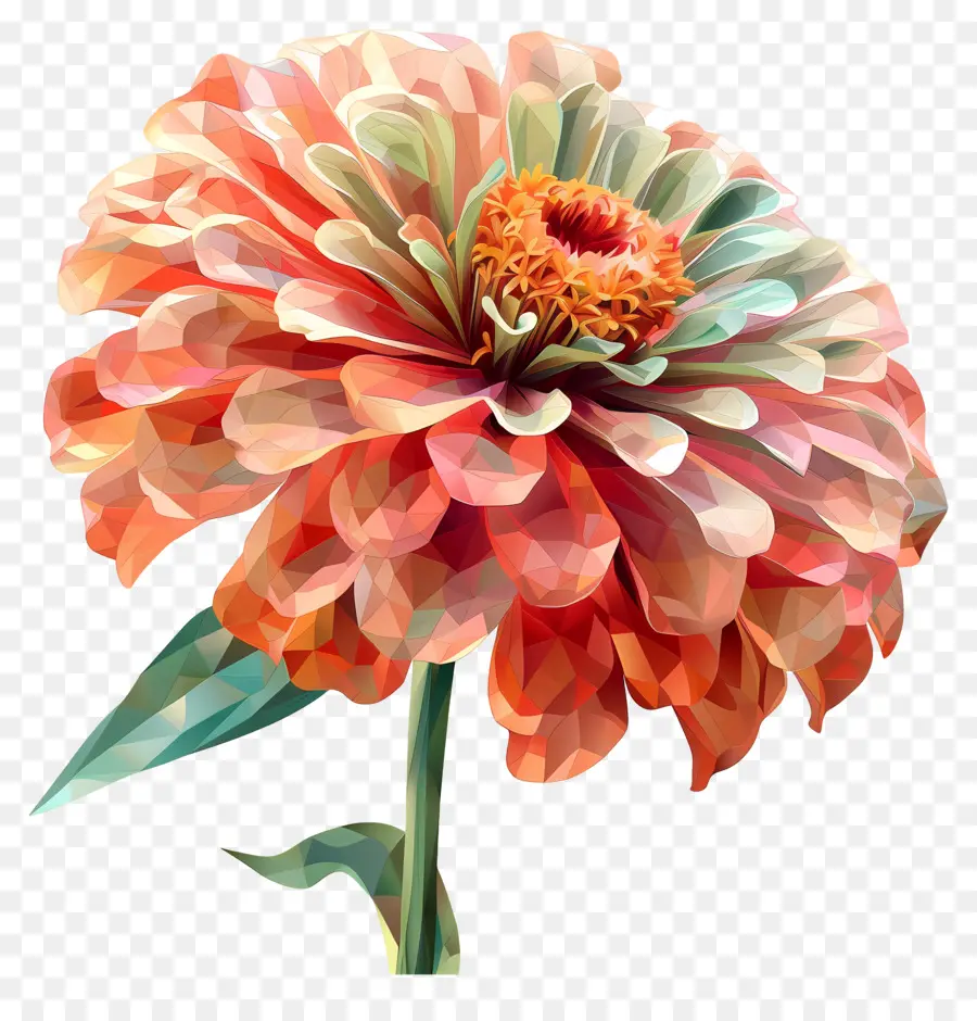 فن الزهور الرقمية，زهرة PNG