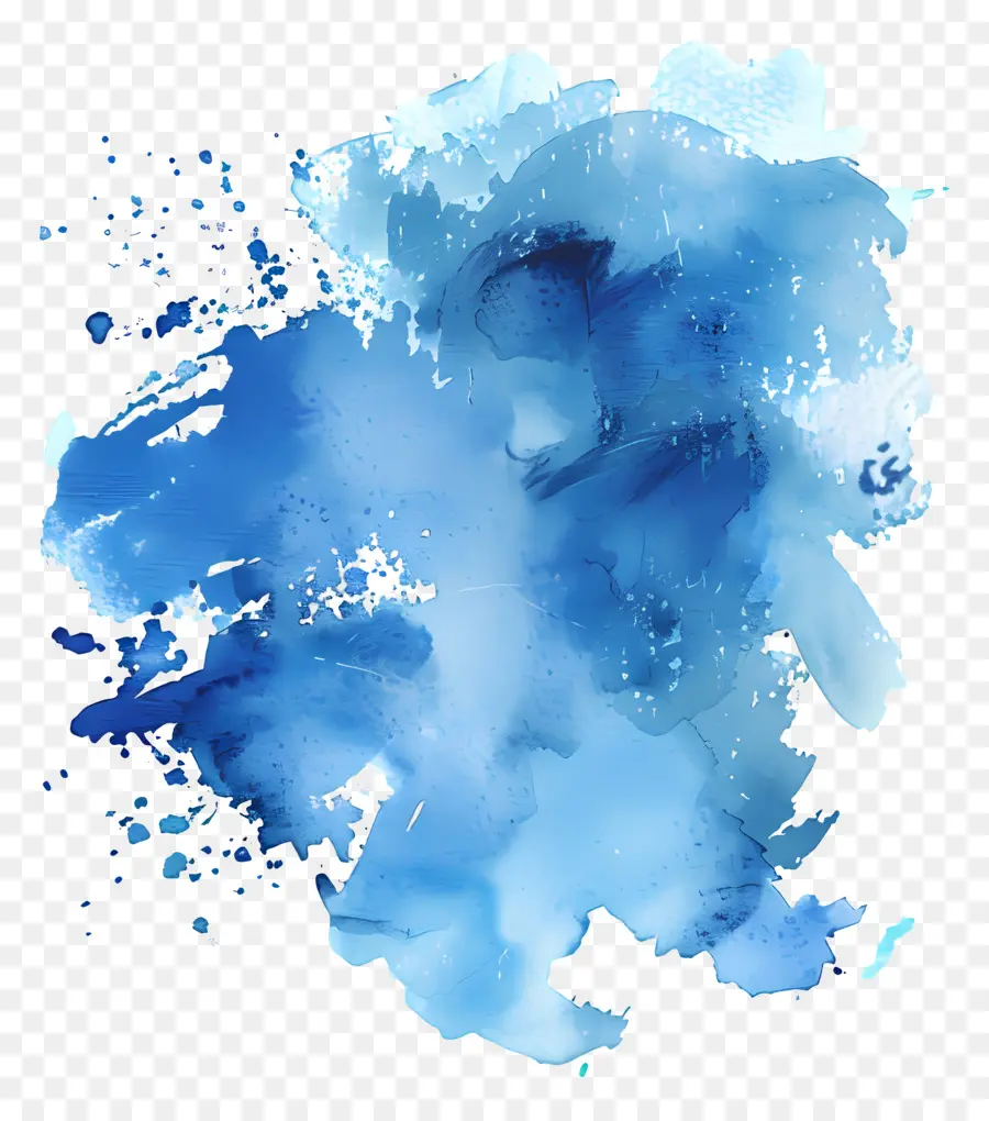 الأزرق المائية سبلاش，ألوان مائية PNG