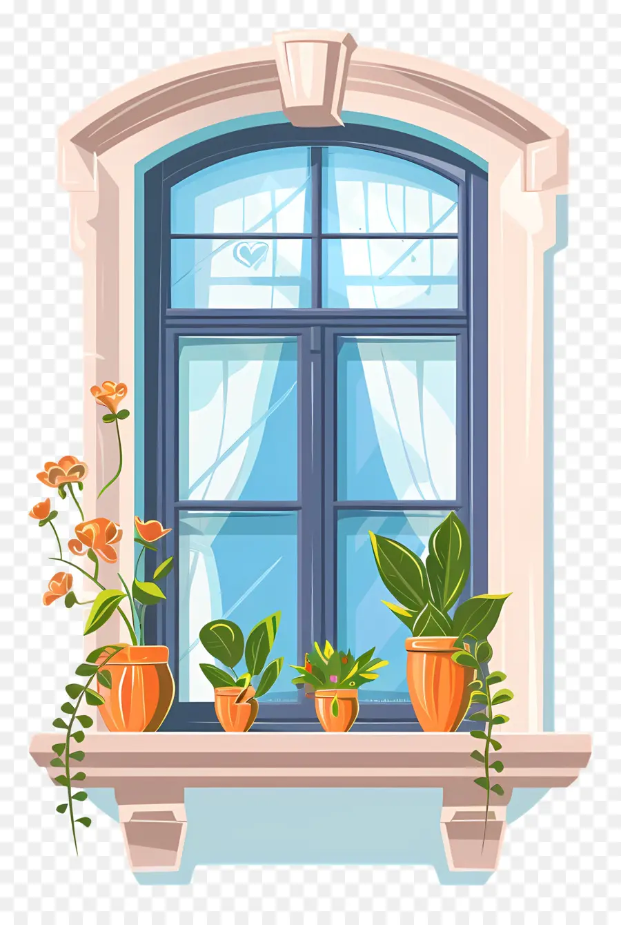 نافذة المنزل，نباتات عتبة النافذة PNG