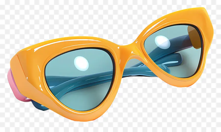 تصميم الطراز الشمسي，نظارات صفراء PNG