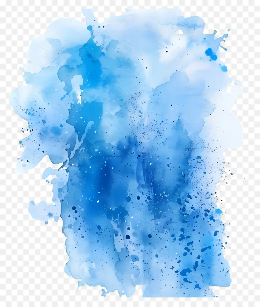الأزرق المائية سبلاش，الرسم بالألوان المائية PNG