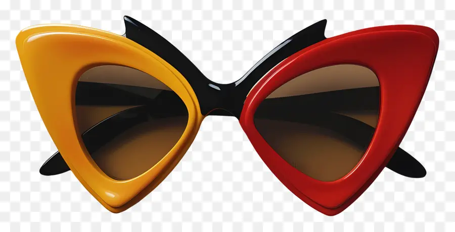 تصميم الطراز الشمسي，النظارات الشمسية السوداء والأصفر PNG