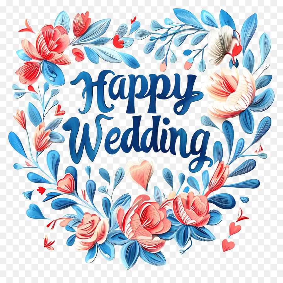 زواج سعيد，إكليلا من الزهور PNG