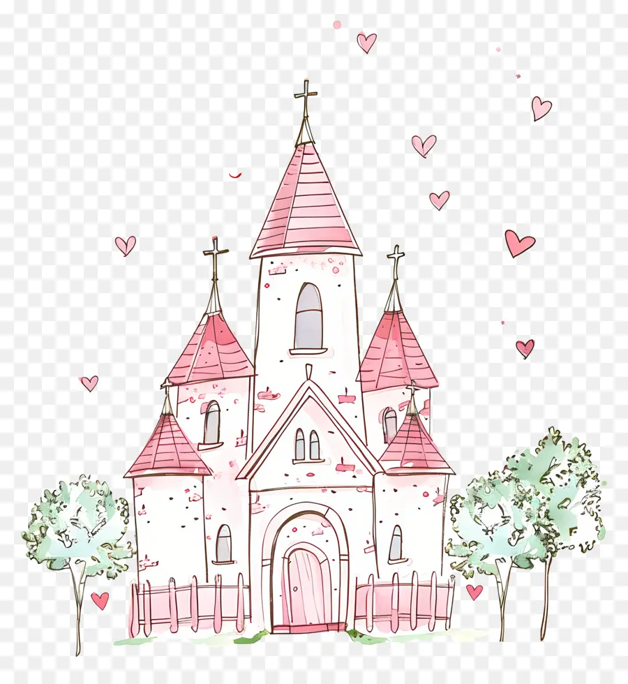 زواج سعيد，الكنيسة الوردية PNG