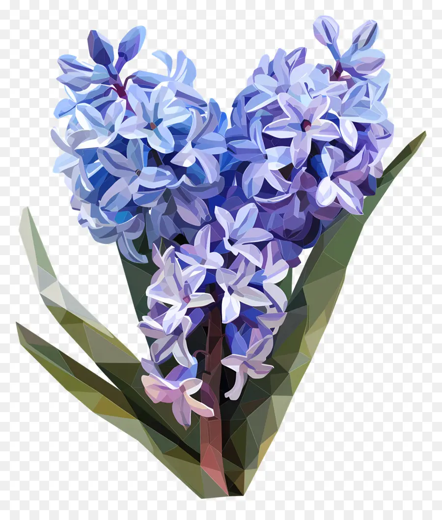 زهرة رقمية，زهور صفير زرقاء PNG