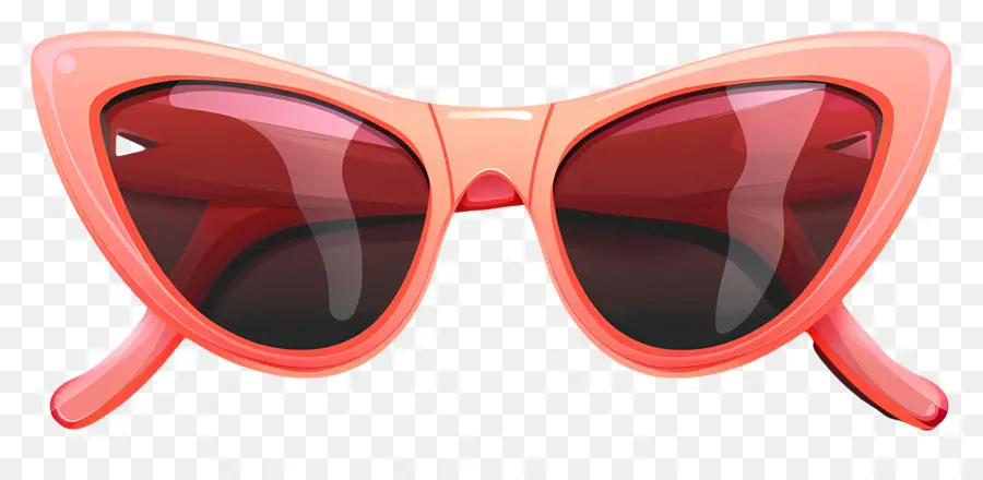 تصميم الطراز الشمسي，نظارات عين القط الوردي PNG