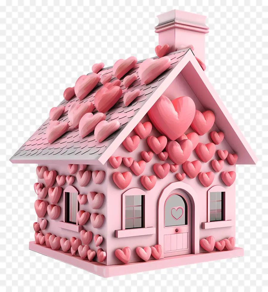 تصميم الحب，منزل على شكل قلب PNG