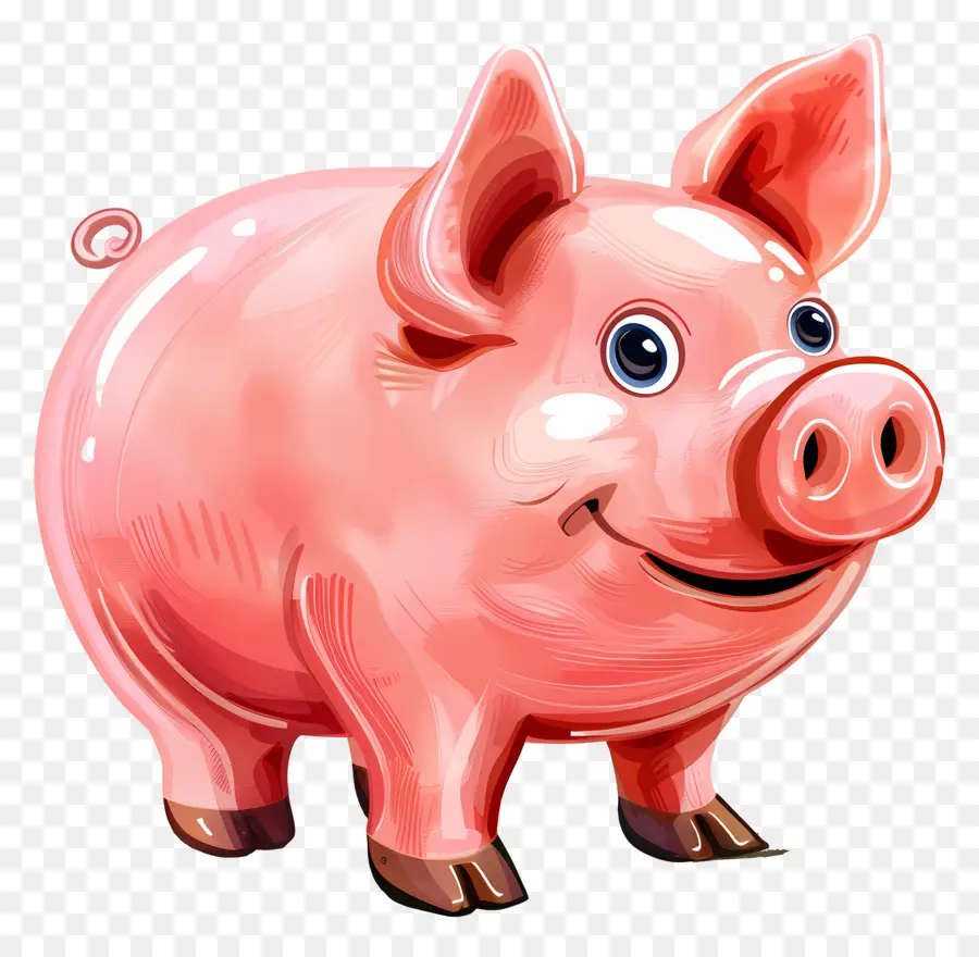 حصالة，الخنزير المبتسم PNG