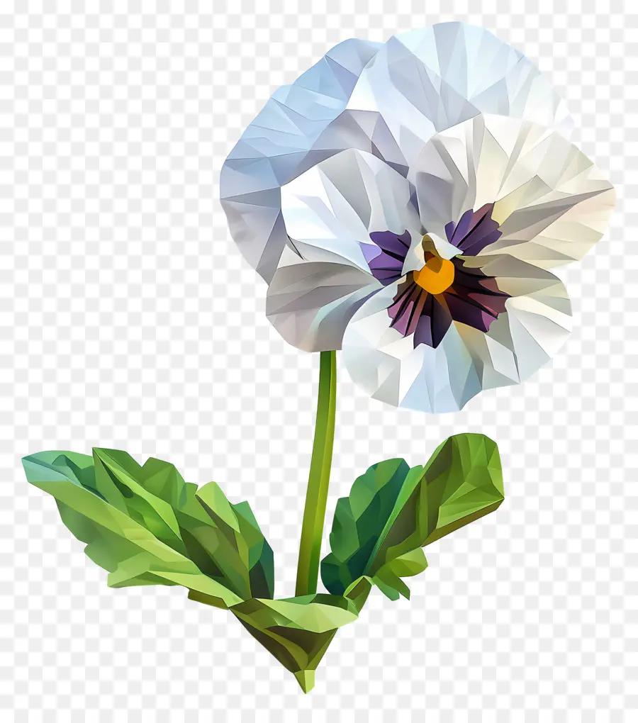فن الزهور الرقمية，زهرة بيضاء PNG