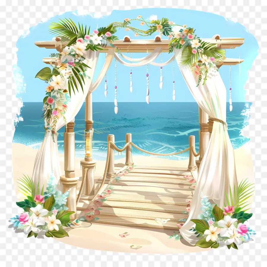 حفل زفاف الشاطئ，القوس الزفاف PNG