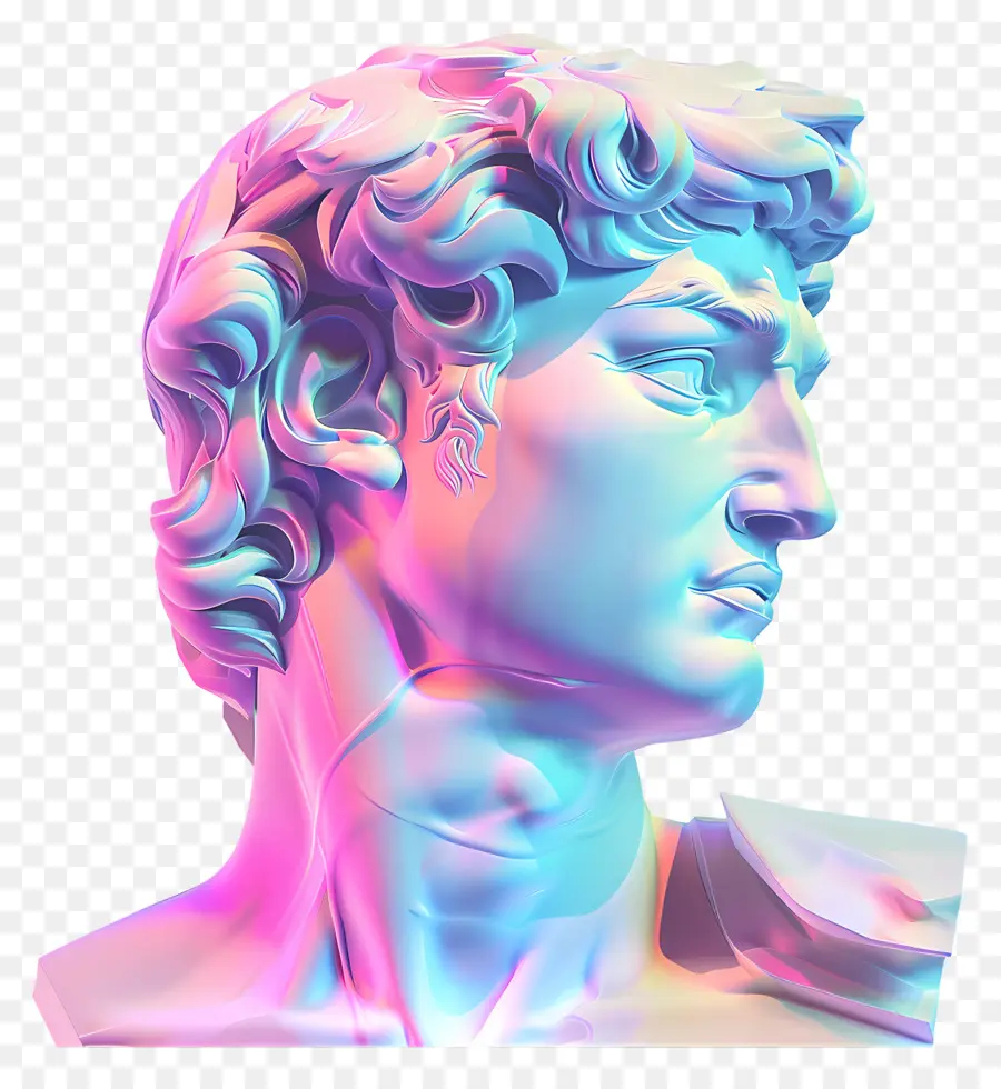 Vaporwave تمثال，موجه تبخير PNG