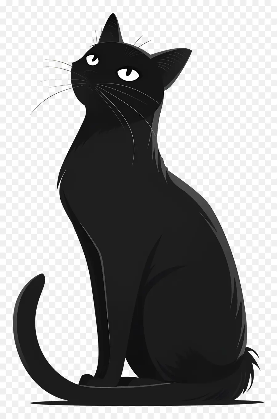 القط الأسود，رجليه الخلفيتين PNG