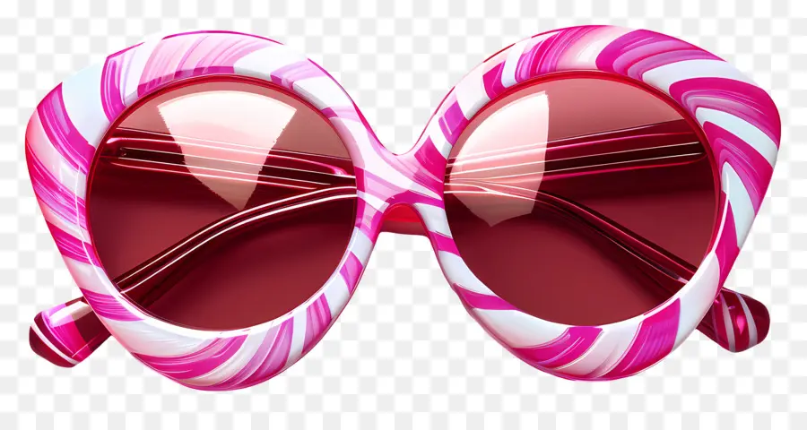 تصميم الطراز الشمسي，النظارات الشمسية الوردي والأبيض PNG