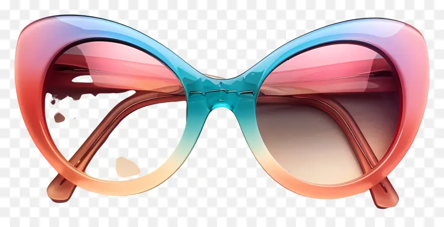 تصميم الطراز الشمسي，النظارات الوردية والأزرق PNG