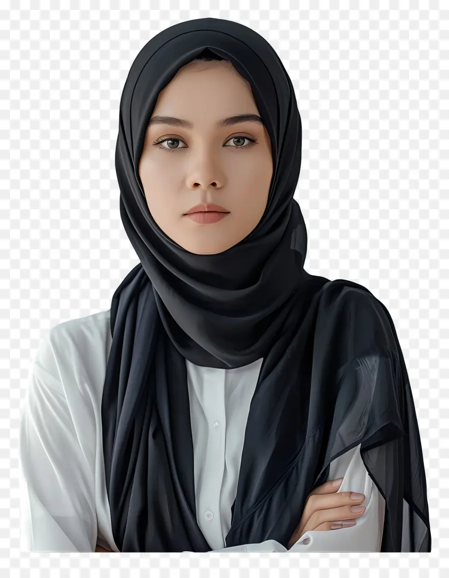 فتاة الحجاب الحقيقية，الحجاب الأسود PNG