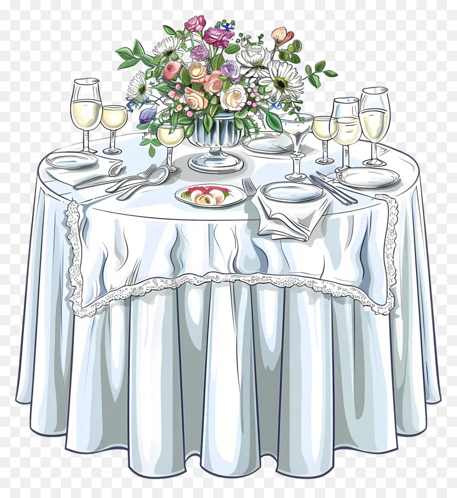 جدول الزفاف，عشاء رومانسي PNG